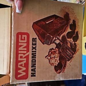 Vintage great WARING 3 Speed HAND MIXER White Color Beater Kitchen Retro NOS